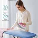 SONGMICS Ironing Board, Foldable Iron Board, Height Adjustable up to 35 Inches, with 4 Layered Cover and Pad, Iron Rest, Hook, Steel X-Legs, for Home, Laundry Room, Dorm, Midnight Blue ULLB001Q01