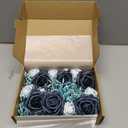 Meldel Navy Blue Wrist Corsage, Set of 6, Homecoming Wrist Flower for Girl/Mother, Perfect for Bride Bridesmaids Wedding Guests Hand Flower, Proms, Party, Ceremony Anniversary