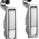 WJSKDQ 2PCS Compression Latch Lock Trigger Latch Lock Zinc Alloy Adjustable Lever Hand Operated Compression Latch Flush Silvers