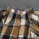 MakeMeChic Women's Plaid Flannel Mini Skirt Bow Tie Front Elastic High Waisted Asymmetrical Fall Winter Skirts (X-Large)