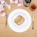SHACOS 100 PCS Round Paper Placemats 13 inch Disposable Paper Place Mats for Dinner Wedding Birthday Party Festival Table Decoration Indoor Outdoor, White