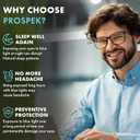 Prospek Blue Light Blocking Glasses Clear Lens for Office&Work, Yellow/Amber Lens - Evening Use, Reduce Eye Strain, Unisex