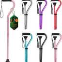 BeneCane Walking Cane for Men & Women Adjustable Cane with Offset Soft Cushioned Handle -Portable Lightweight Sturdy Mobility Walker Aid for Elderly, Seniors Collapsible Cane (Pink)