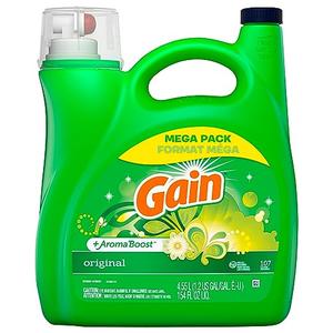 Gain Liquid Laundry Detergent, Original Scent, 154 oz Bottle