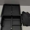 2PCS Center Console Organizer Compatible with 2024 2025 2026 Chevy Silverado EV Accessories Work Truck (WT), 3-Tier Middle Console Insert Sliding Upper Tray & Secondary Compartment (NOT For RST/LT)