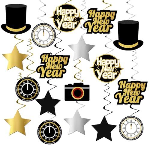 KatchOn, Happy New Year Hanging Swirls 2025 - Pack of 80, NO DIY | New Years Eve Party Supplies 2025 | NYE Decorations 2025 | Happy New Year 2025, NYE Party Favors | Happy New Years Decorations 2025 2 Pack