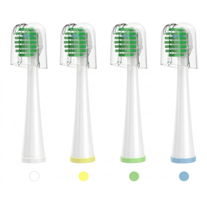 Replacement Toothbrush Heads for All Waterpik Sonic Fusion Models (SF-01, SF-02, SF-03, and SF-04 Series), Compact, with Covers, 4 Count, White