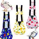 3 Pieces Chicken Diapers for Hens Pet Duck Diapers Reusable Chicken Diapers Chicken Clothes Accessories with Bow Tie for Poultry (L)