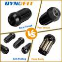 Dynofit 12x1.5 6 Spline Lug Nuts Set, 20pc 5lug Small Wheel Nuts Compatible with Honda Chevy Accord Civic CRV Pilot Odyssey,Closed End Aftermarket Tuner Wheel Studs with 1 Socket Key fit Impala Escape