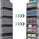 Over The Door Organizer Storage, Behind Door Storage for Bathroom,Camping car, Pantry, Nursery Grey