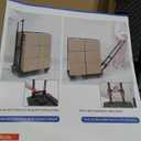 Folding Hand Truck 500lbs, Portable Heavy Duty Dolly Cart, 6 Wheels Collapsible Luggage Cart with 2 Elastic Ropes - Compact Trolley Cart for Easy Moving - Ideal Hand Cart for Travel and More