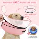 Supet Raised Inflatable Dog Cone Collar to Stop Licking, Soft Dog Cone Alternative After Surgery, Pet Neck Donut Collar for Large Dogs, Size: L(Neck 12"-16")