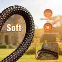 Garden Hose 50ft, Lightweight Kink-Free Water Hose, Non-Expanding Flexible Outdoor Hose with Aluminum Fittings, Abrasion Resistant & Easy to Store for Yard, Lawn, Car Washing, Watering