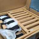 Fully Assembled Luggage Racks Pack of 2, Folding Suitcase Stand with Storage Shelf, Bamboo Luggage Stand with 5 Nylon Straps for Guest Room, Bedroom, Heavy Duty, Natural