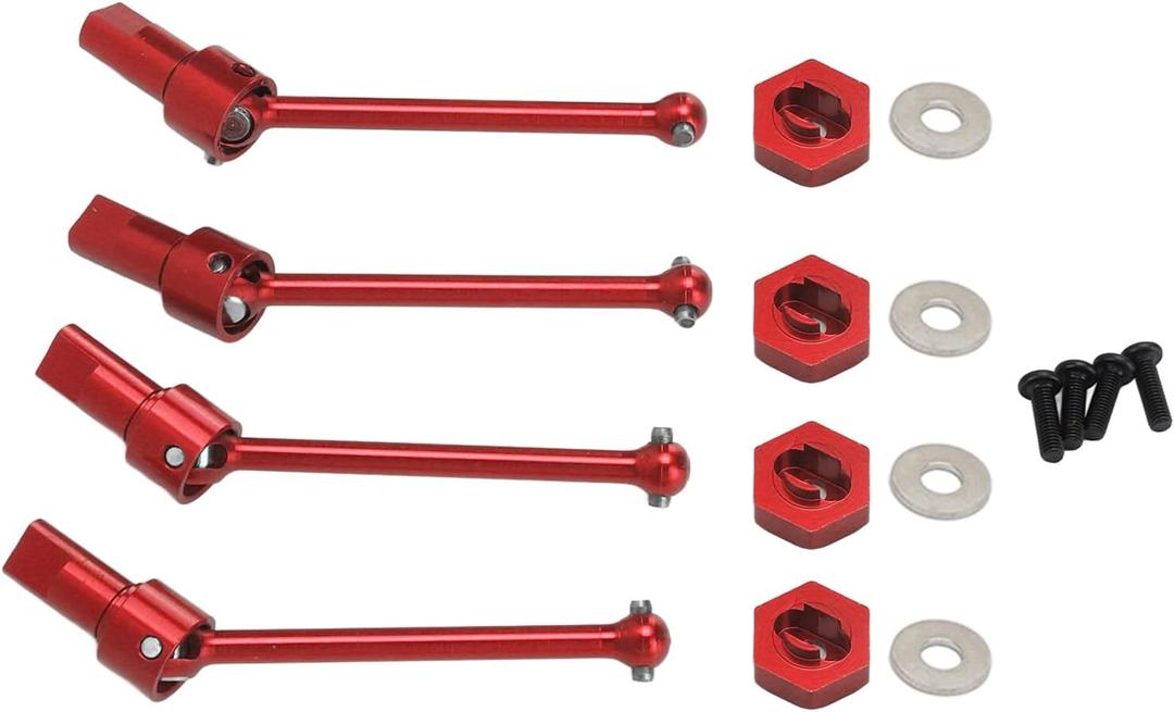 VGEBY RC Car Front Rear Drive Shaft, Aluminum Alloy Driveshaft CVD for Latrax RC Axle Teton 1/18 RC Car RC Crawler Car Parts(Red) Latrax Rear Axle Shaft Latrax Teton