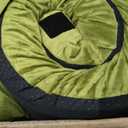 GAIALOOP 3 Inch Memory Foam Camping Mattress, Dual Layer Thick Sleeping Camp Pad for Car Tent Cot, Roll-Up Portable Glamping Floor Bed for Guests Sleepover, Twin: 75*38*3"
