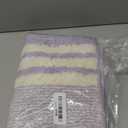 CozeCube Bath mats for Bathroom Non Slip, Fluffy Absorbent Microfiber Bath mat Washable, Aesthetic Bathroom Rugs, Small Purple Striped Bath mat, Lavender, 24" x 16"
