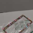 Shell Flower Print License Plate Frame Funny Floral License Plate Holders Stainless Steel Auto Accessory Bracket 2 Hole with Screws for US Vehicles 6x12 Inch for Women Men