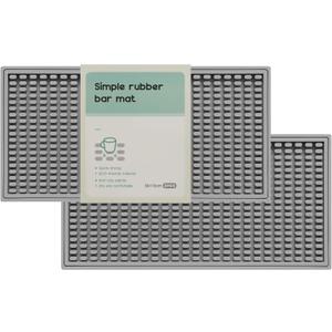 2 Pack Bar Mats, Home Bar Tool Drying Mats, Gray Cocktail Mats 5.9''X12''for Bars, Outdoor Camping, Home Bar Mats (5.9''X12'-Gray)