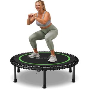 BCAN 450LBS/550LBS Foldable Mini Trampoline, 40"/48" Adult Fitness Trampoline with Durable Bungees, Stable & Quiet Exercise Rebounder,Great Mini Trampoline for Indoor/Garden Workout