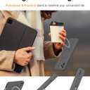 ZHK Liquid Silicone Designed for iPhone 11 Pro Max Case with Magnet Stand, [Precise Camera Lens Protection][Mil-Grade Drop Shockproof][Soft Anti-Scratch Microfiber Lining] Slim Fit Cover, Grey