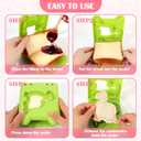 Vodolo 2PCS Sandwich Maker,Sandwich Cutters for Kids Lunch,Crustless Breakfast Sandwich Cutter and Sealer Set Great for Children Boys Girls Lunchbox and Bento Box for Autumn School Start Season