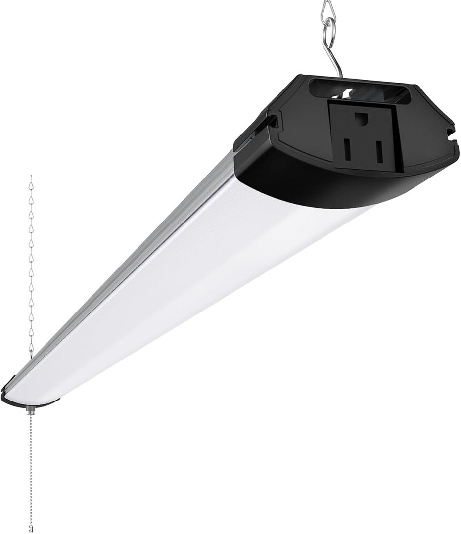 Barrina BS84 LED Shop Lights 4FT for Workshop, 84W 10000LM 6500K, 1 Pack, Black-84W-1 Pack