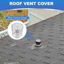 PATIKIL Gutter Guard Filter 2.5"-2", 3 Pack PVC Termination Cap Mesh Screen Vent Cover Stainless Steel Conical Exhaust Pipe Cover Guard Filter Strainer for Downspout Silver