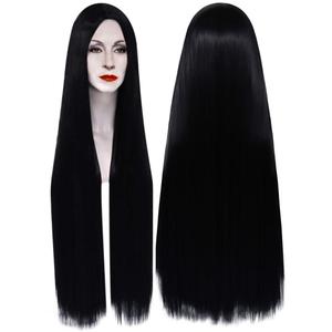 Mildiso 40'' 100cm Extra Long Black Wigs for Women Straight Hair Wig Natural Black Wigs for Party Halloween M086