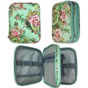 New Crochet Hook Case Without Hooks and Accessories, Zipper Storage Organizer Bag with Web Pockets for Various Crochet Needles/Knitting Accessories/Crochet Hook Kit Tools, Lightweight, Easy to Hold