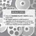 BOLEXINO #12 Stainless Steel 1/8" Meat Grinder Plate, Heavy Duty 3mm Fine Plate For Franks, Hot Dogs