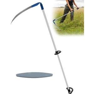 27" Scythe for Grass Cutting with 27" Steel Blade & 62" Handle