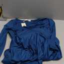 KOH KOH Womens 2026 Long Sleeve Soft Flowy Empire Waist Fall Winter Party Gown (X-Small, Capri Blue)