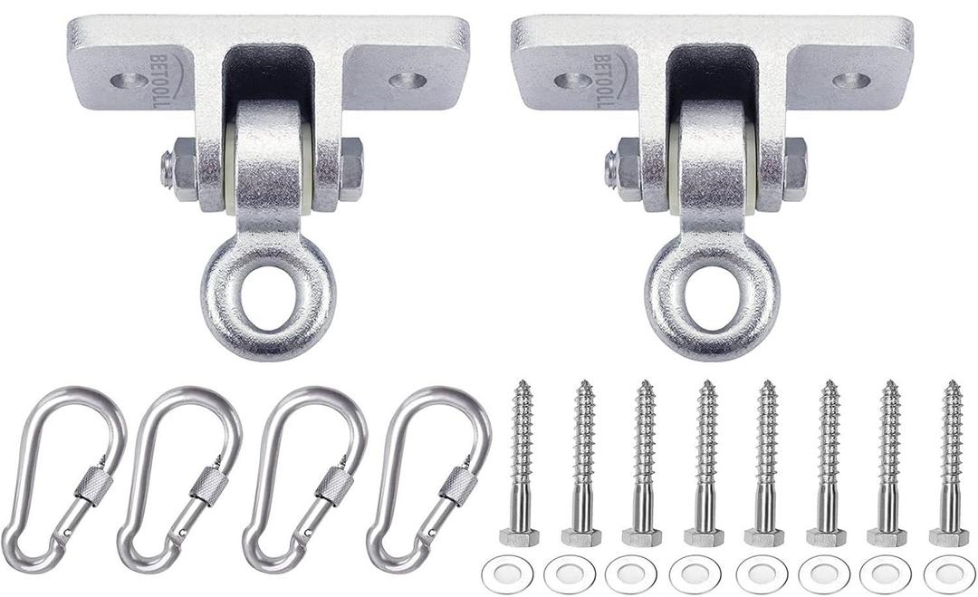 BETOOLL Heavy Duty Swing Hangers Swing Set Hardware Playground Porch Wooden Sets Indoor Outdoor Set of 2