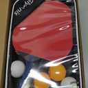 Glymnis Ping Pong Paddles Set Table Tennis Rackets with Balls, Storage Case for Indoor Outdoor Table Tennis Paddle Game Accessories