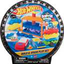 Hot Wheels Softee Dough Build & Smash Play Set, Kids Modeling Dough Playset with Vehicle Molds & Non-Toxic Compound, Ages 3+