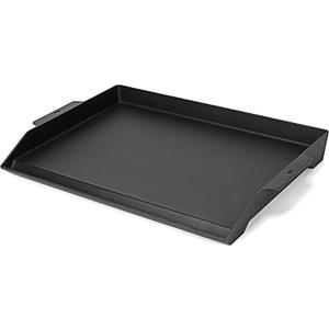 Utheer 25" x 16" Cast Iron Griddle for Gas Grill and Stove Top, Universal Flat Top Griddle with Pre-Seasoned Nonstick Coating, X-Shaped Reinforced Ridges, Perfect for Healthy Cooking, Parties, Camping