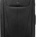 Travelpro Maxlite 5 Softside Expandable Checked Luggage with 4 Spinner Wheels, Lightweight Suitcase, Men and Women, Black, Checked Large 29-Inch