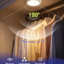 Aggforbl 10,000mAh Rechargeable Ceiling Light with Remote, 7.09 Wireless Waterproof Shower Lights 3000K/4000K/6000K, Battery Powered Light for Closet Battery Operated, Motion Sensor Lights No Wiring (1 Piece White)