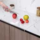 Clear Acrylic Cutting Board for Kitchen with Lip,18" x 16" Large Non Slip Cutting Boards for Counter Protection