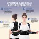 Posture Corrector for Women and Men, Full Back Brace Posture Support, Adjustable Shoulder Straightener, Breathable Back Straightener for Upper Back, Lower Back and Waist Support Black, Small