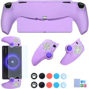 EIELST Designed for Sony Playstation Portal Remote Player Case - [10 FT Military Grade Drop Protection] [with PS5 Portal Screen Protector] Protective Shell Cover Case for PS Portal - Purple