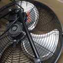 iLIVING 20 Inch Heavy Duty Floor & Wall Mount Fan - 5750 CFM High Velocity, 120-Watt, 3-Speed, Industrial Cooling for Garage, Workshop, Office, Home - UL Listed, Black