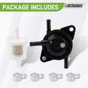 49040-0770 49040-7008 Fuel Pump Fits for Kawasaki FR, FS, FX Series FR541V FR600V FR651V FR691V FR730V FS481V FS541V FS600V FS651V FS691V FS730V with Fuel Filter Clamps