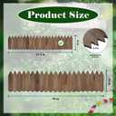 Wood Garden Edging Wood Landscape Edging Garden Fence Border Flexible Decorative Border Tree Fence for Yard Flower Bed Lawns Pathway - 9'' H x 3.96 Ft L (1 Pack)