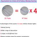 Christmas Lights Outdoors, 32 Tubes(Equivalent to 4 Sets of 8-Tubes) Meteor Shower Rain Lights - Blue lcicle Christmas Light Outdoor for Xmas Tree Wedding Party Holiday House Yard Decor, UL Plug