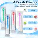 40 Pack 5-in-1 Disposable Toothbrushes with Toothpaste, Travel Toothbrush Set with Floss, Pick & Tongue Scraper, Individually Wrapped Mini Toothbrush for Adults, Work Camping - Mixed Flavor