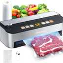 Vacuum Sealer Machine, Beelicious 85KPA Fully Automatic 8-IN-1 Food Sealer with Bags Storage, Build-in Cutter, Moist Mode, Air Suction Hose