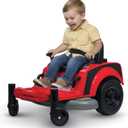 Kid Trax 12V Zero Turn Lawn Mower Jr. Ride on Toy - Riding Lawn Mower, Outdoor Toys, Kids Electric Car, Tractor Toy, Dual Handle, Twist and Turn, Speed to 2.5 MPH, Max Weight of 66lbs, Age 2-5, Red, Junior