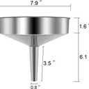 Super Large Stainless Steel Large Funnel with Detachable Strainer/Filter for Cooking Oil and Transmission Liquid and Powder, Food Grade Metal Kitchen Funnels